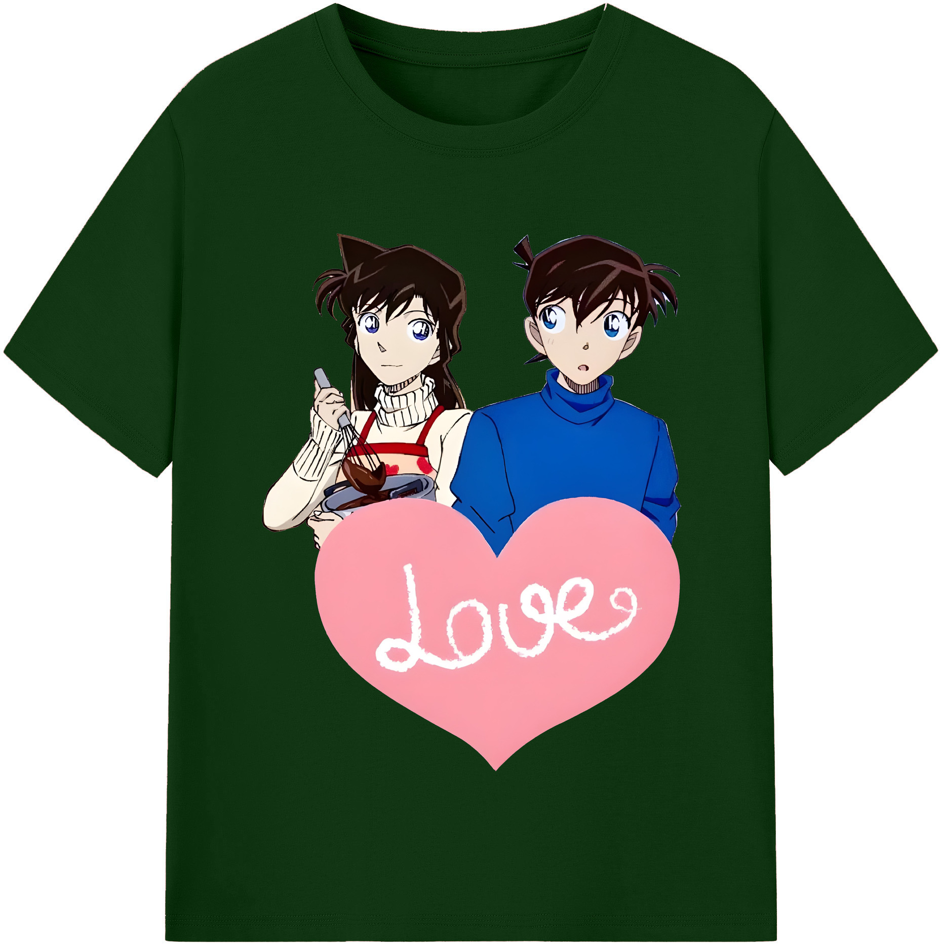（画像用） 名探偵コナン 毛利 蘭 もうり らん、モーリ ラン Detective Conan Rachel Moore 綿100％半袖Tシャツ（フロントプリント）